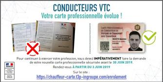 Lancement de la campagne de sécurisation des cartes professionnelles de conducteurs VTC