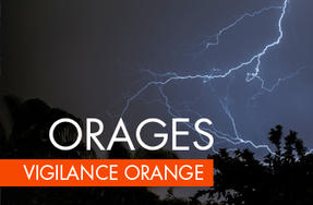 Alerte météo de vigilance orange pour les orages en soirée  sur l’ouest du  département de l’Isère
