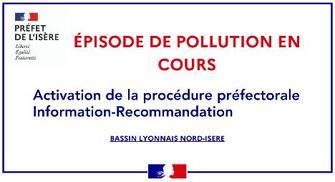 Épisode de pollution de l'air sur le bassin lyonnais/Nord-Isère