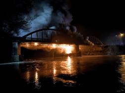 Incendie de câbles électriques sur le pont enjambant Villard-Bonnot et Crolles