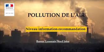 Pollution de l'air aux particules fines (PM10) bassin lyonnais/Nord Isère-information-recommandation