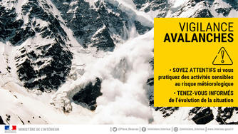 Vigilance jaune : Risque élevé d'avalanches, à compter de ce mercredi 29 décembre 2021, en altitude 